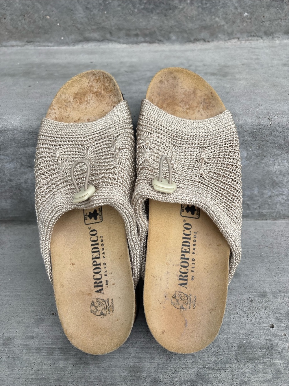 Arcopedico by Elio Parodi Beige Knit Slide Sandals EU 39 - Picture 6 of 10